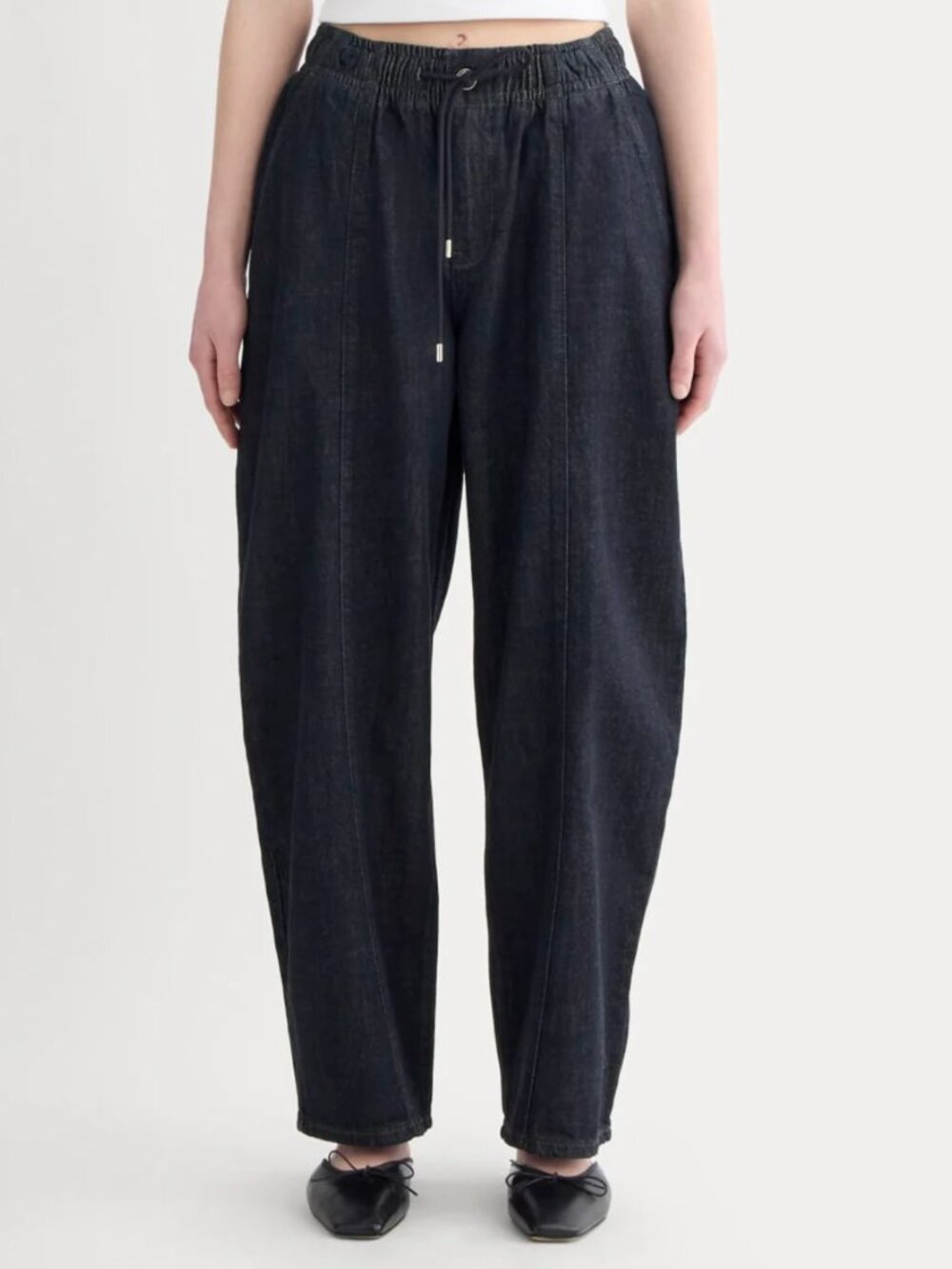 NWT Everlane The Drawstring Baggy Jean Colour Dark Indigo Women's Size Small